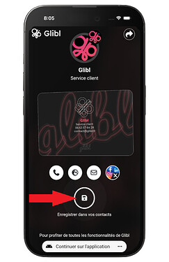 Page partage enregistrer