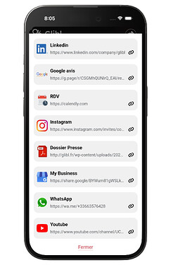 Page partage réseaux sociaux