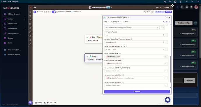 Zapier create Brevo.2