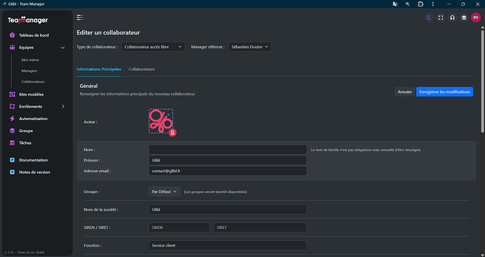 Ediion d'un collaborateur P1