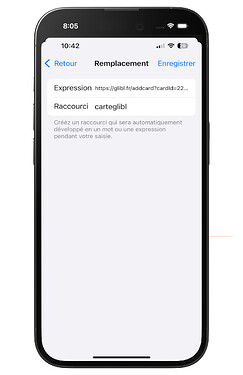 configuration carte Glibl Iphone.1